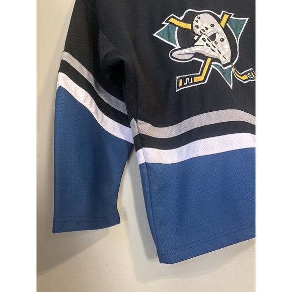 Starter Mighty Ducks of Anaheim NHL Jersey Vintage 90s Size Youth 14 Kids Hockey - Picture 7 of 16